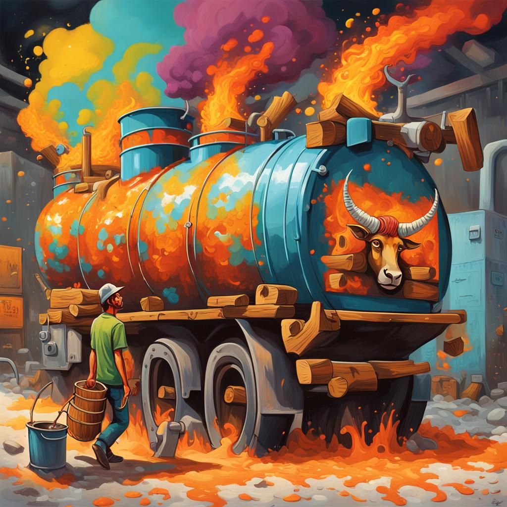 Demonic Employees in Boiling Oil: Graffiti Art