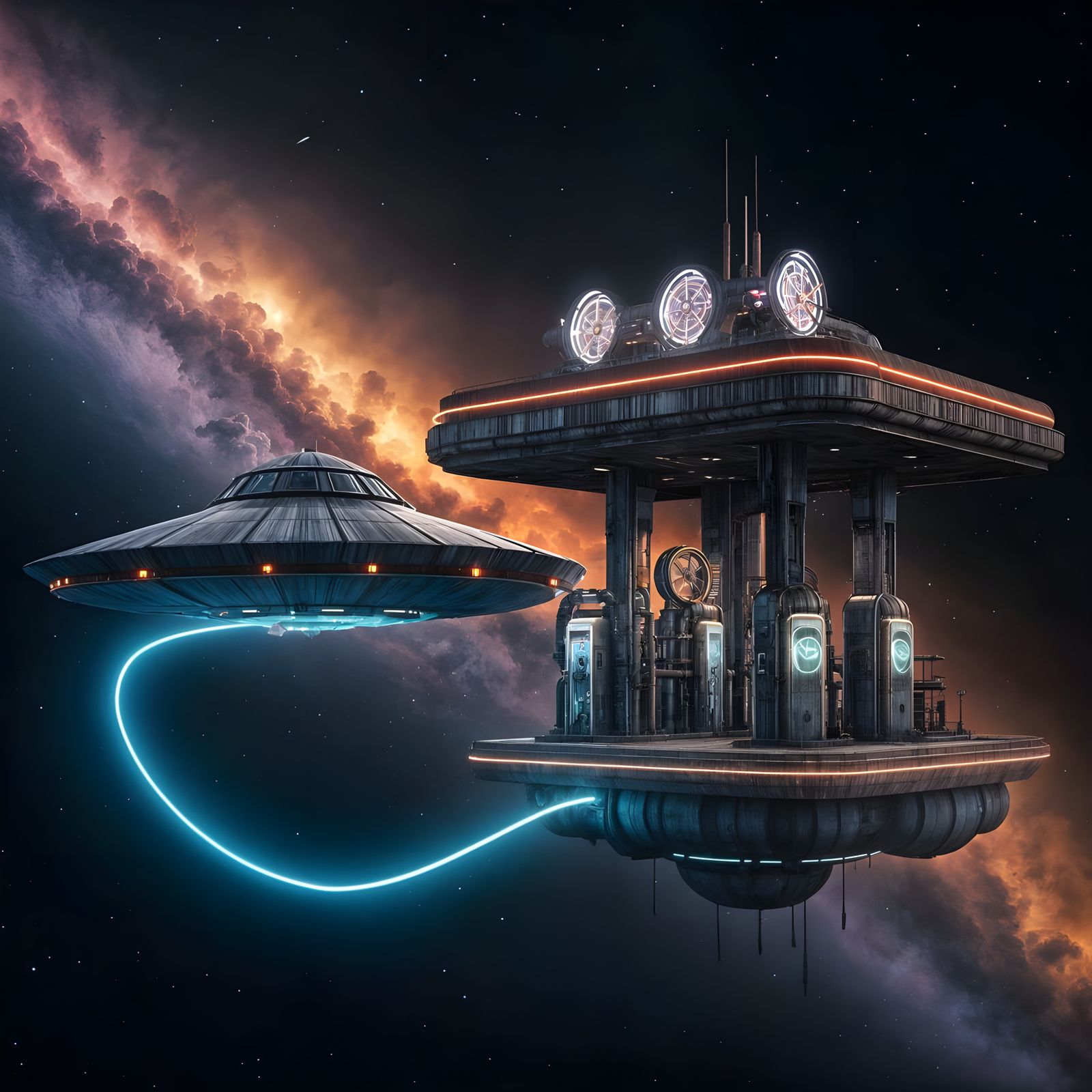 Nebula Pit Stop  by @BulletGirl