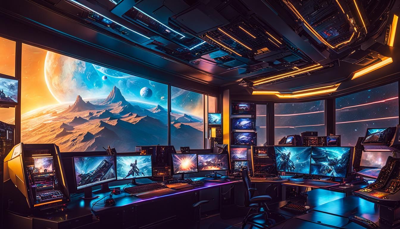 Gaming PC Setup| I have Two golden cyber women of stunning beauty connected as a server of gaming pc ...  by @Lennis