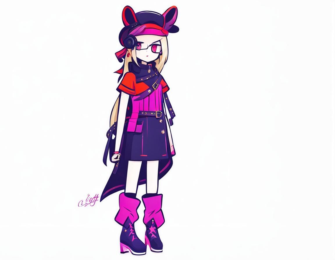 Light European hot girl style character(cute art style)(character design)(whole body)