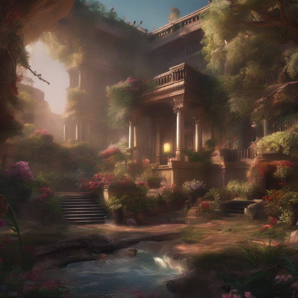 Ancient Greece Filled with Mice in a Fantastical Cityscape