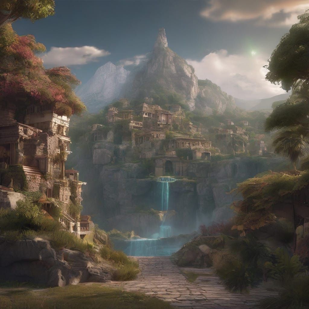 Surreal City Filled with Mice, as Fantasy Concept Art