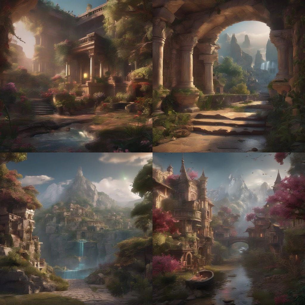 City Overrun by Mice, Detailed Matte Painting