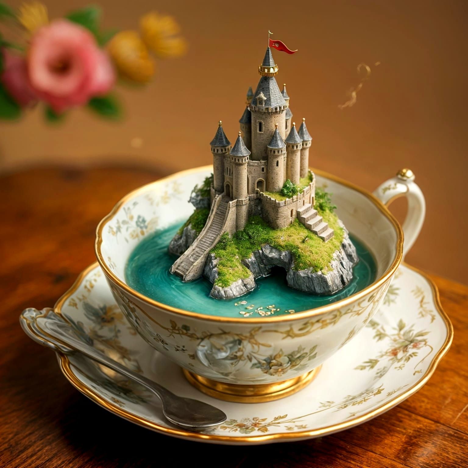 Castle teacup