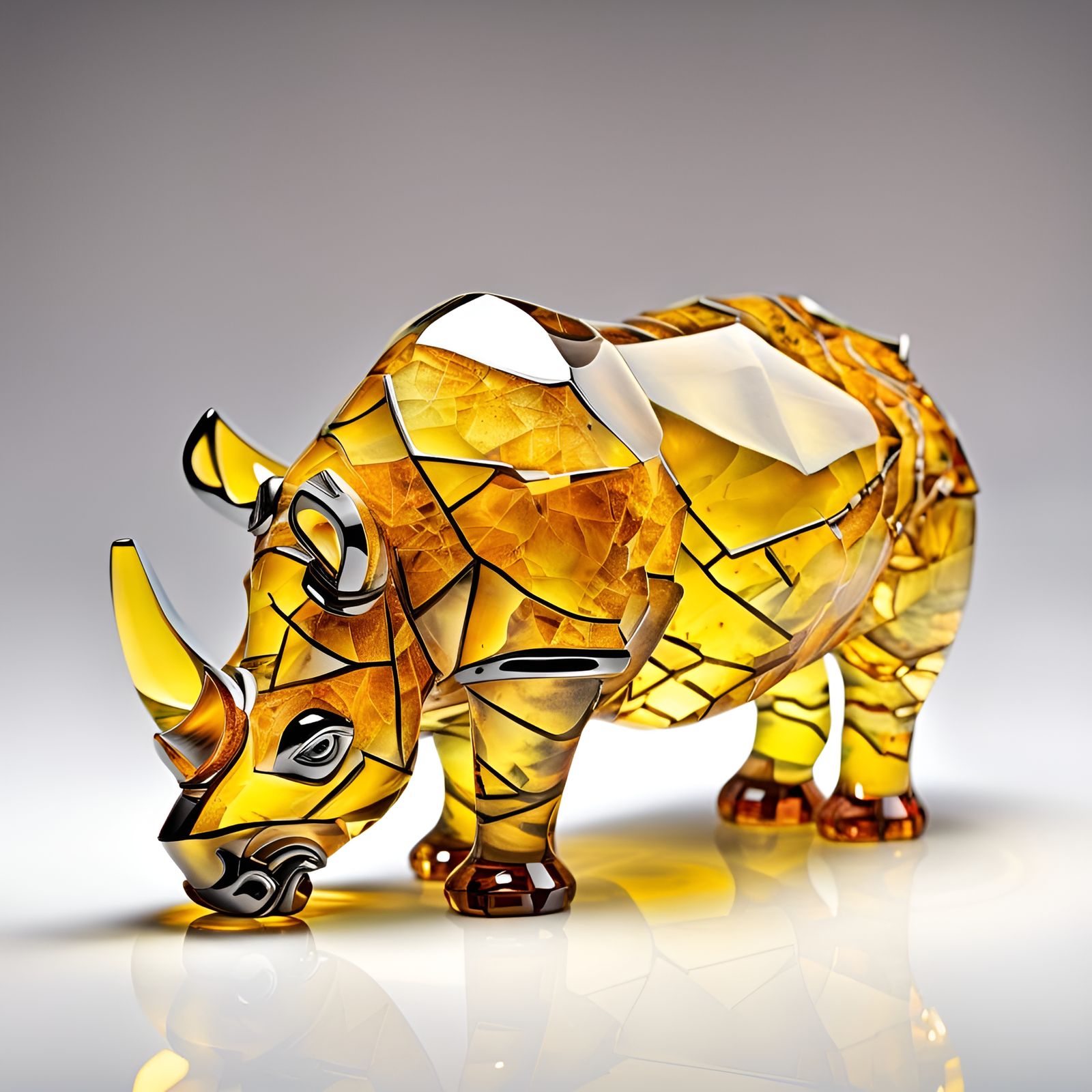 Yellow Rhinoceros  by @chickenfoot