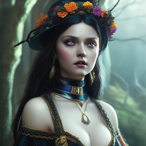 Witch with black hair 16