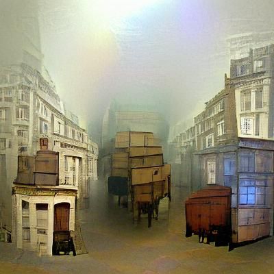 city in inside of a box