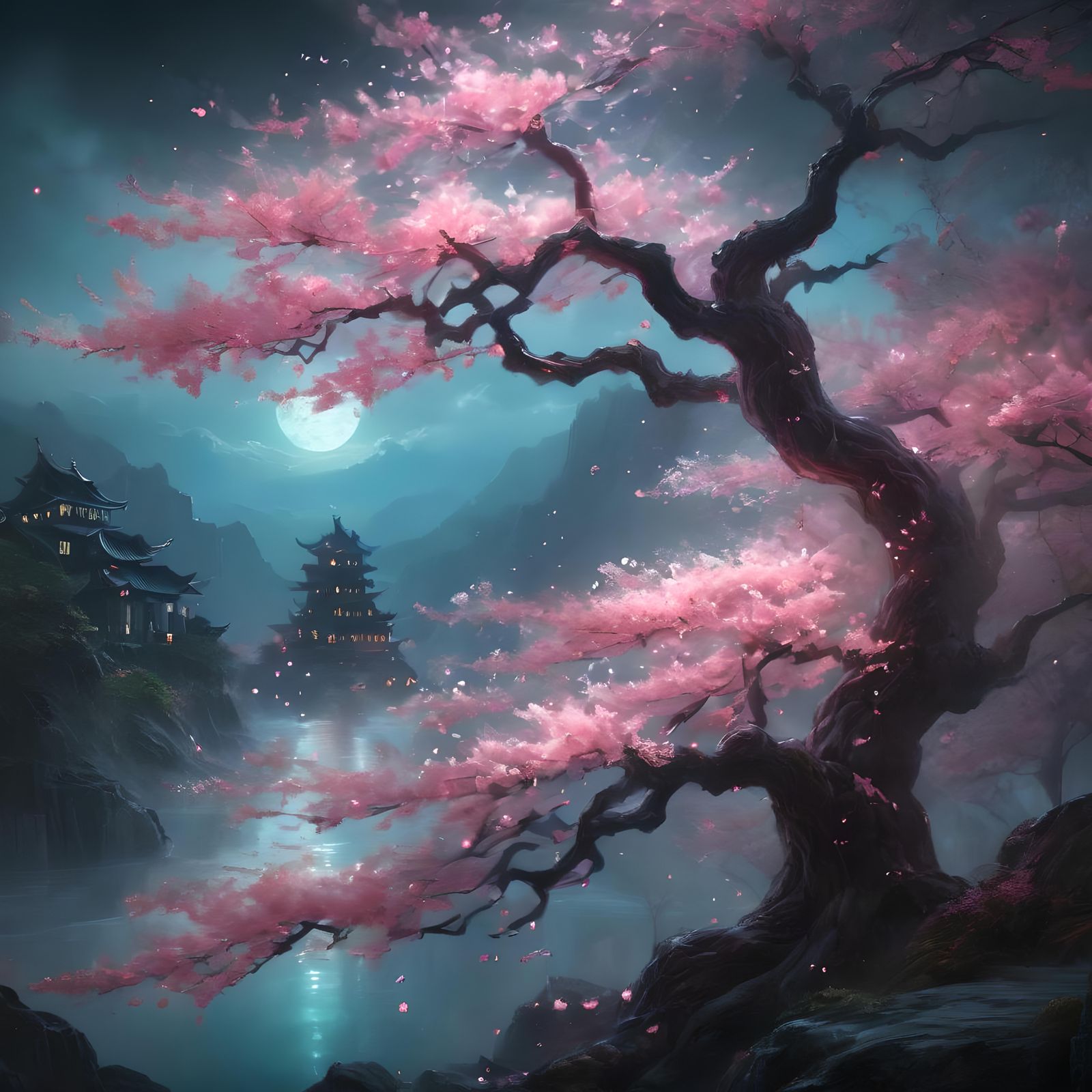 Night Cherry Blossom