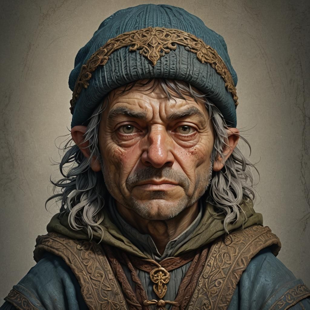 Grizzled Halfling Acolyte - AI Generated Artwork - NightCafe Creator