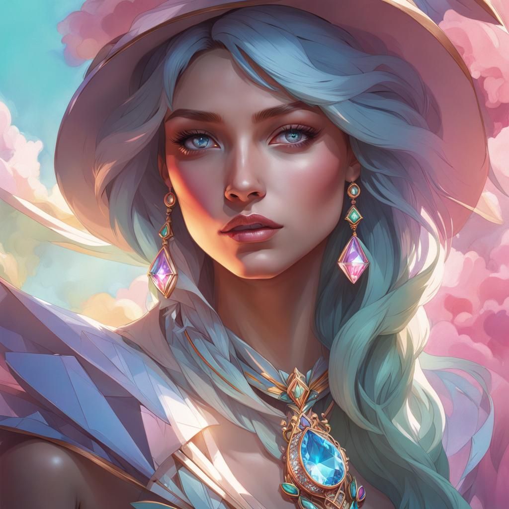 beautiful pastel colored diamond eye