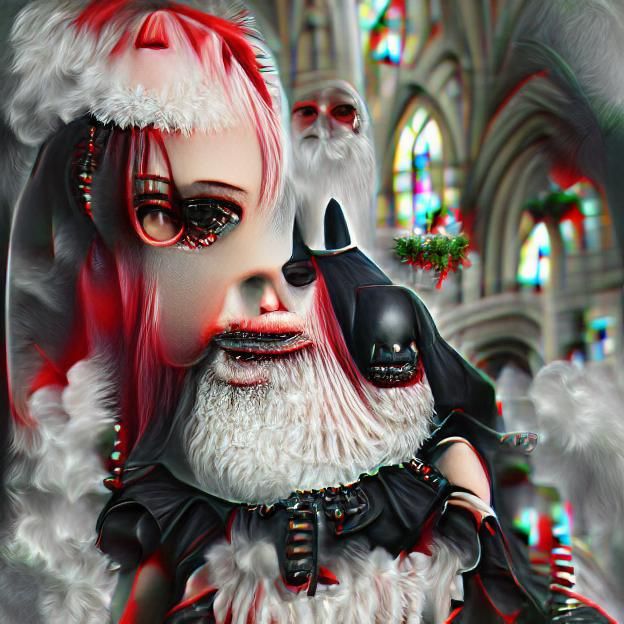 gothic santa 8K 3D