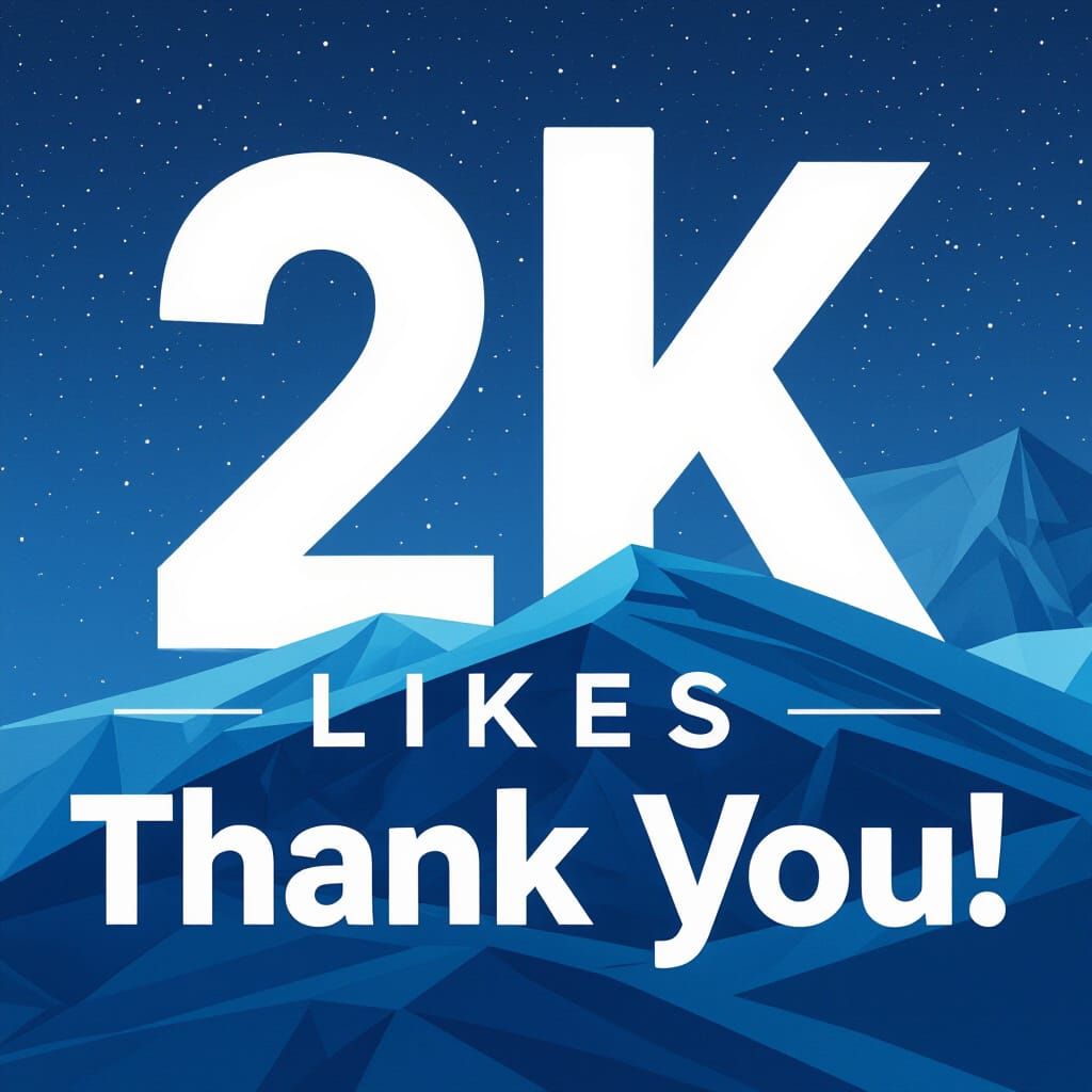 AI Generated Image: Thank You For 2k Likes