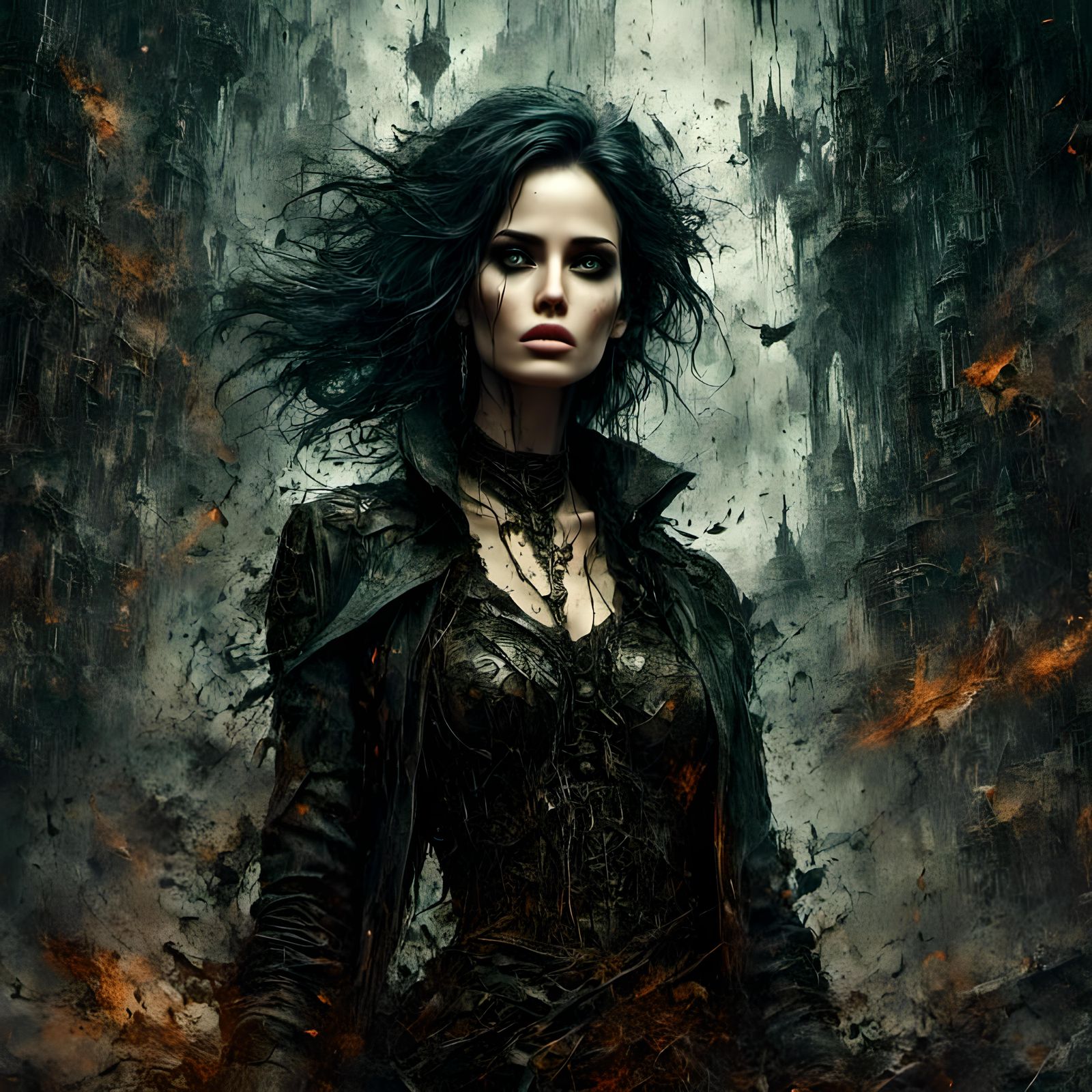 <lora:Grunge-Poster:1.0> <lora:Magic Portraits :1.0> <lora:W...