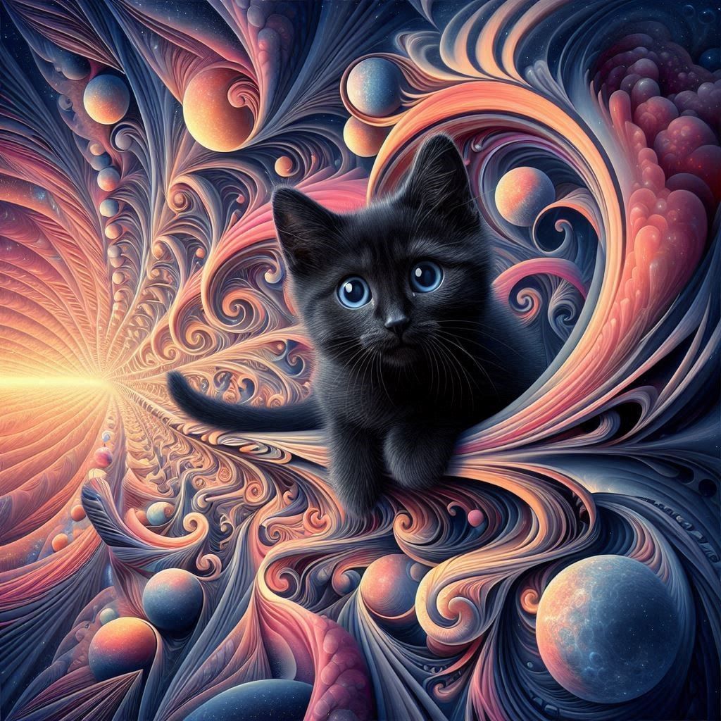 Psychedelic kitty