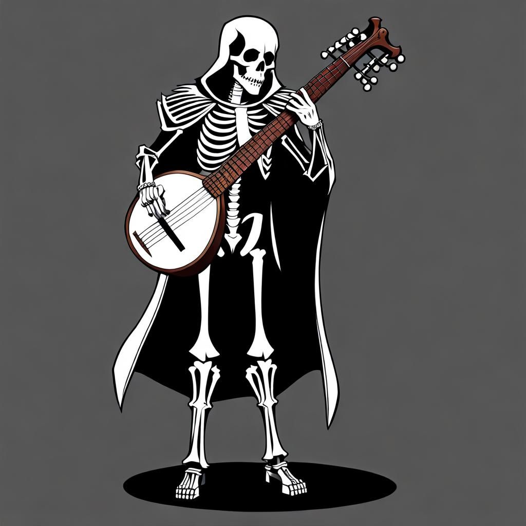 Skeleton Bard - AI Generated Artwork - NightCafe Creator