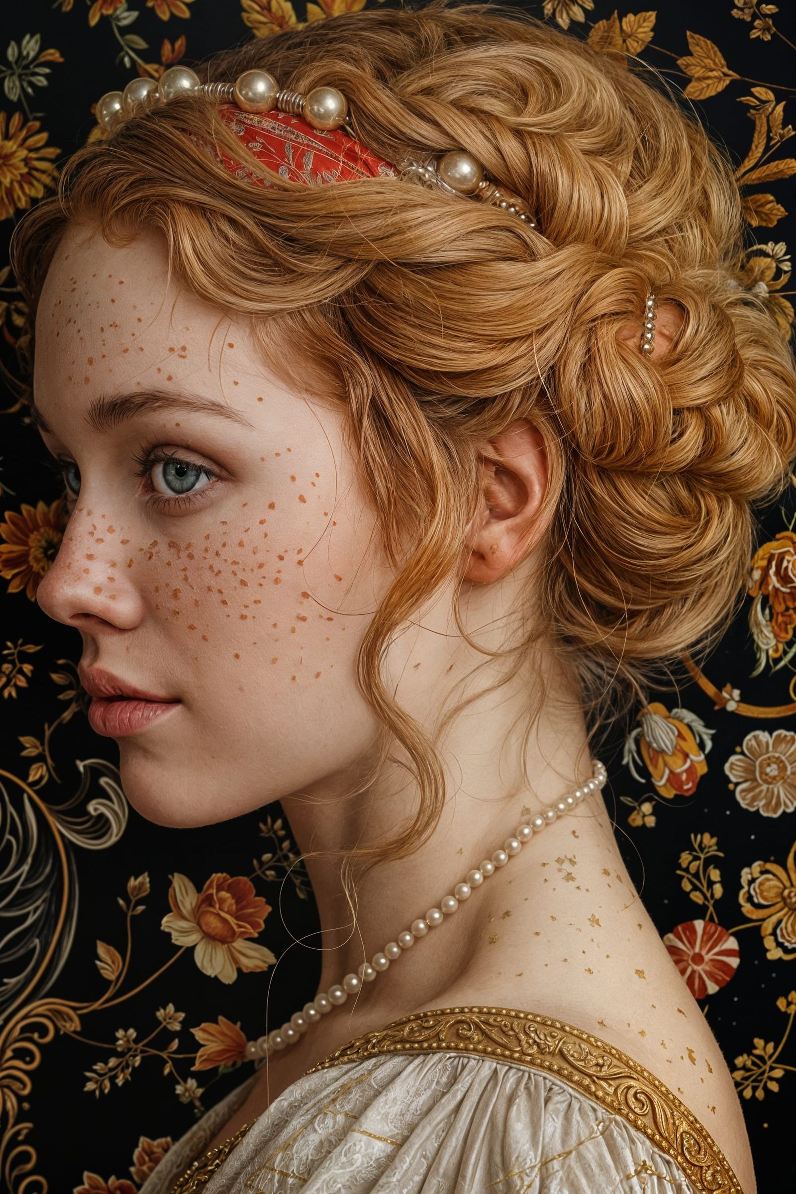 Прекрасная девушка в старинной одежде