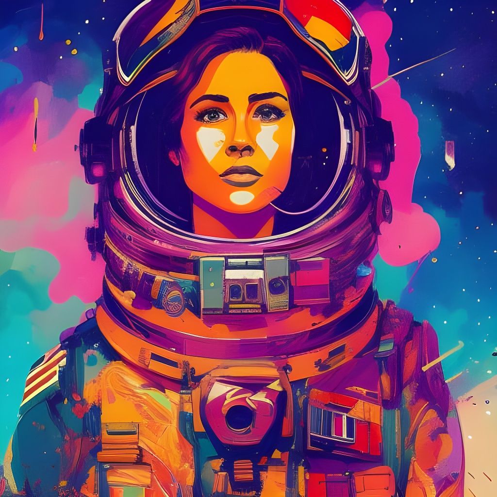 Female astronaut - AI Generated Artwork - NightCafe Creator