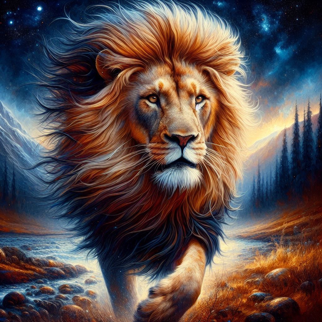 A majestic lion in the wild