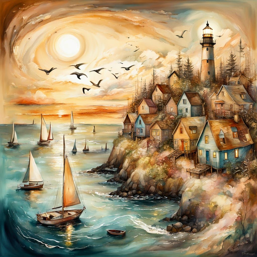 Pastel Sailors’ Haven  by @ChronoScribe