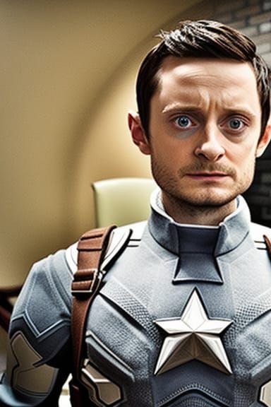 Elijah Wood As Captain America