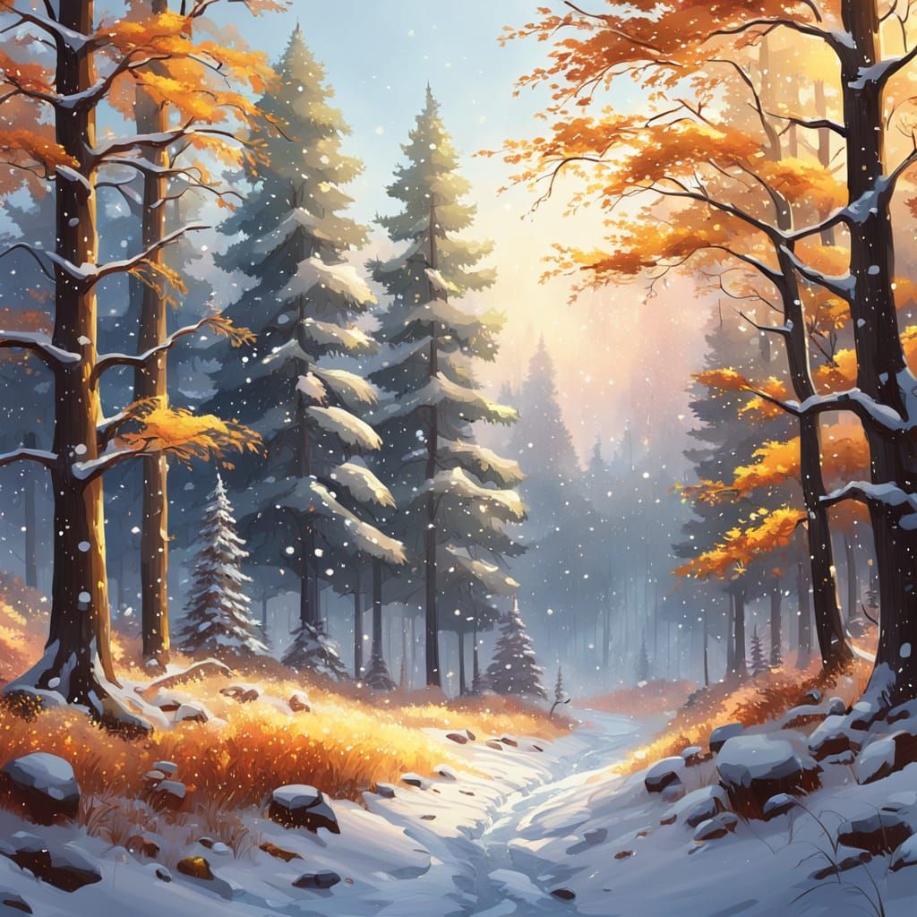 An early snowfall   by @Syrinx