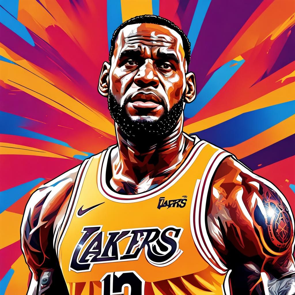 Lebron James basketball - AI Generated Artwork - NightCafe Creator