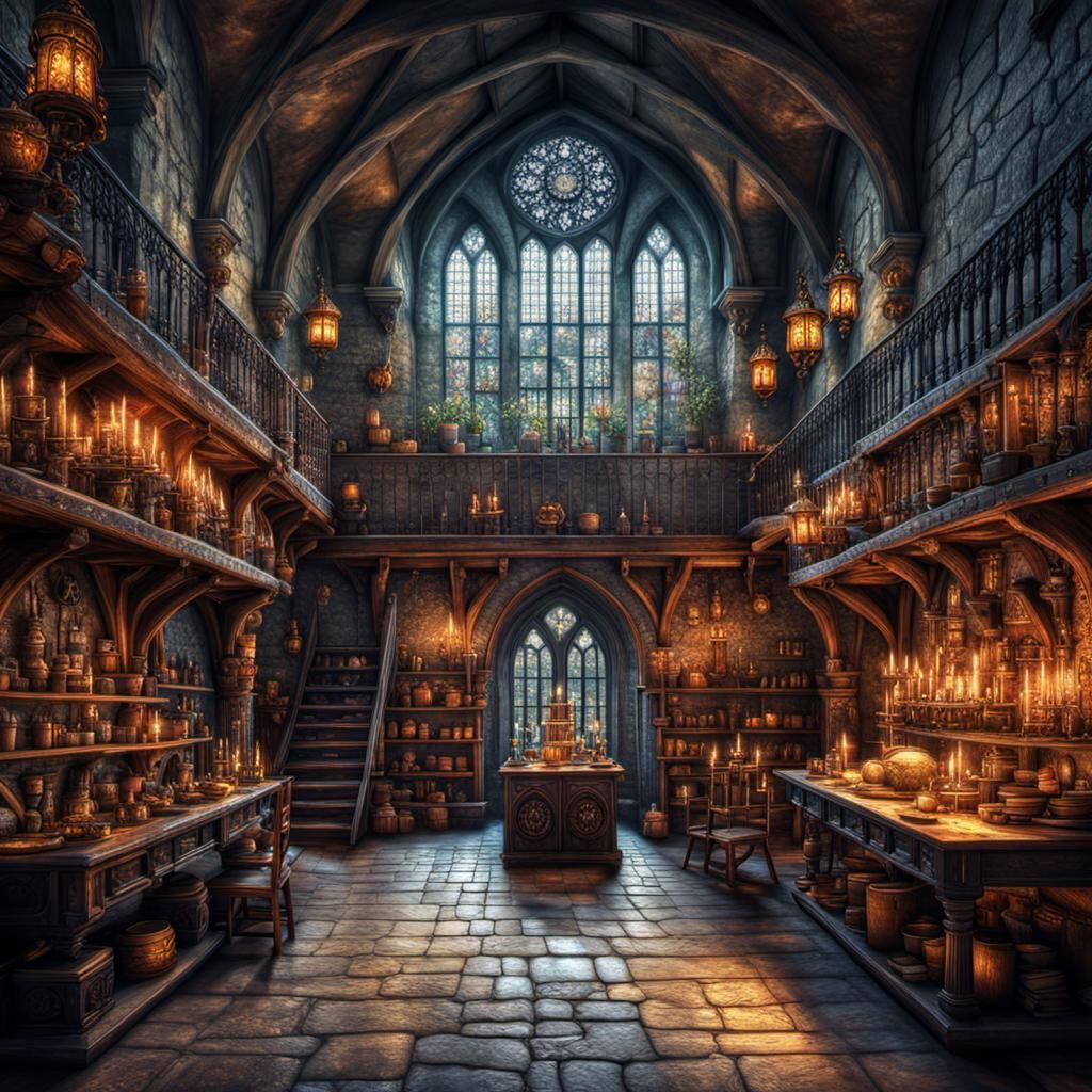 Hidden Medieval Alchemy Lab