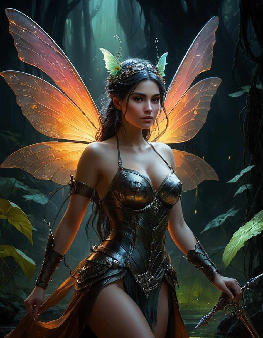 Warrior Fairy in the Forest