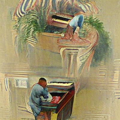 Man playing the piano