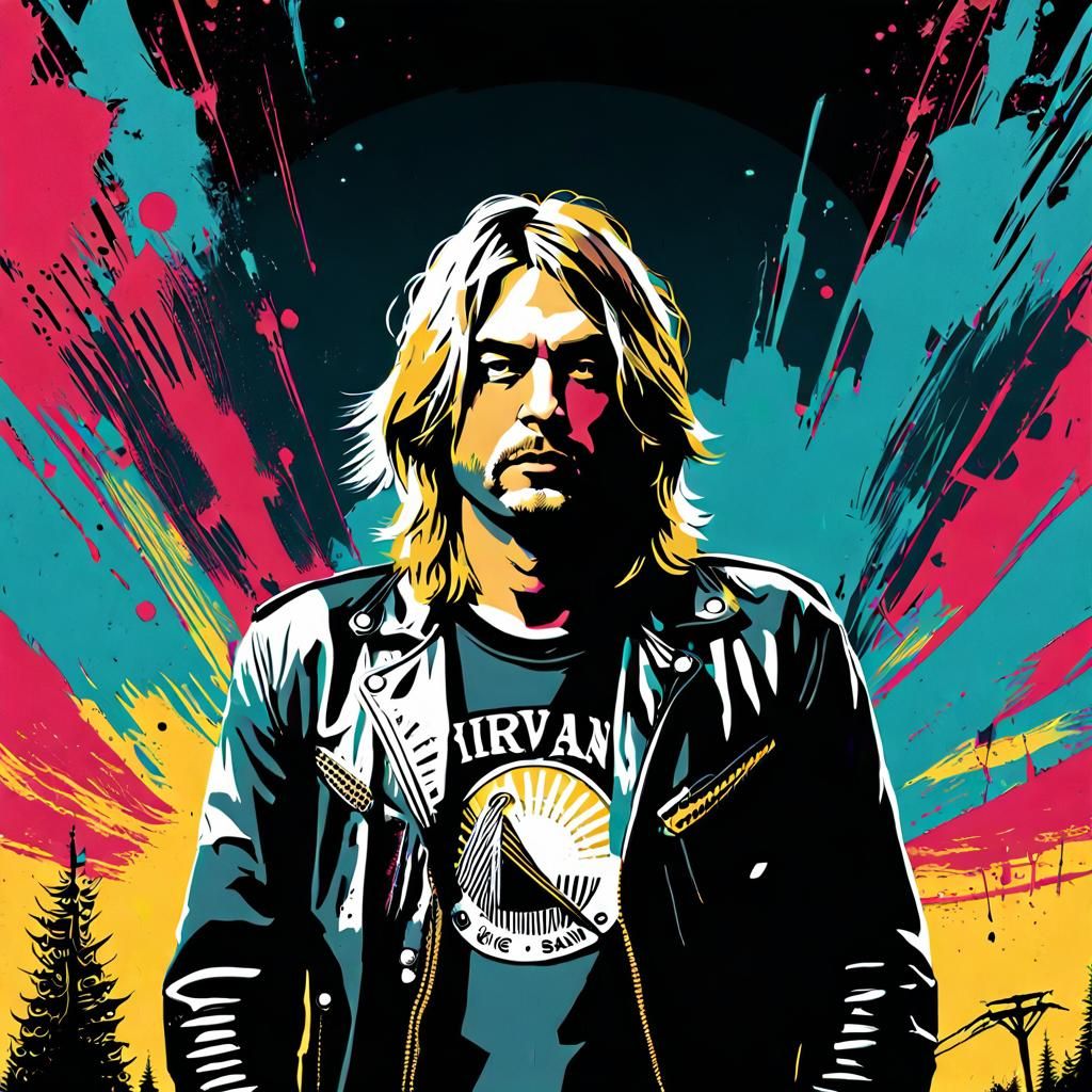 Nirvana's iconic Kurt Cobain - AI Generated Artwork - NightCafe Creator