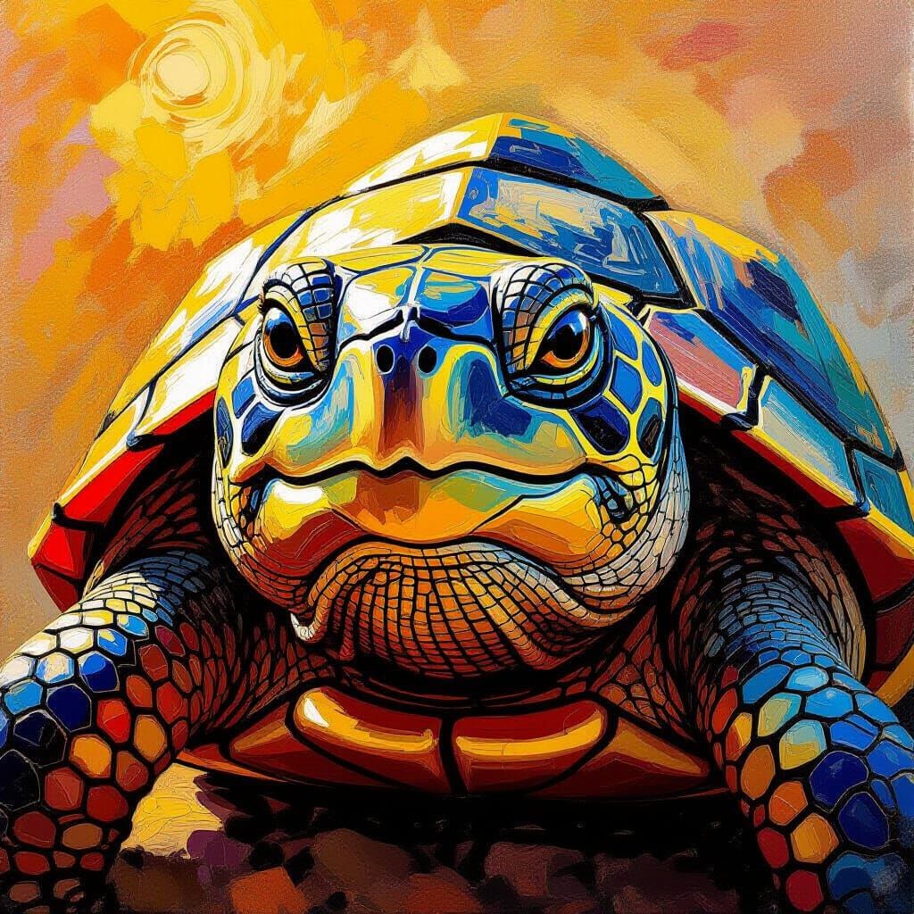 Awesome turtle expressionism  by @Doomfrog 