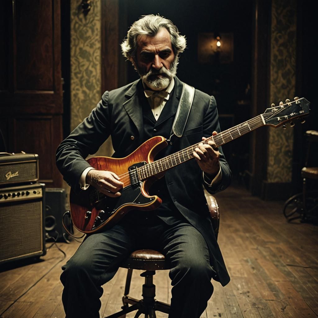 Giuseppe Verdi playing electric guitar | Composers Playing G...