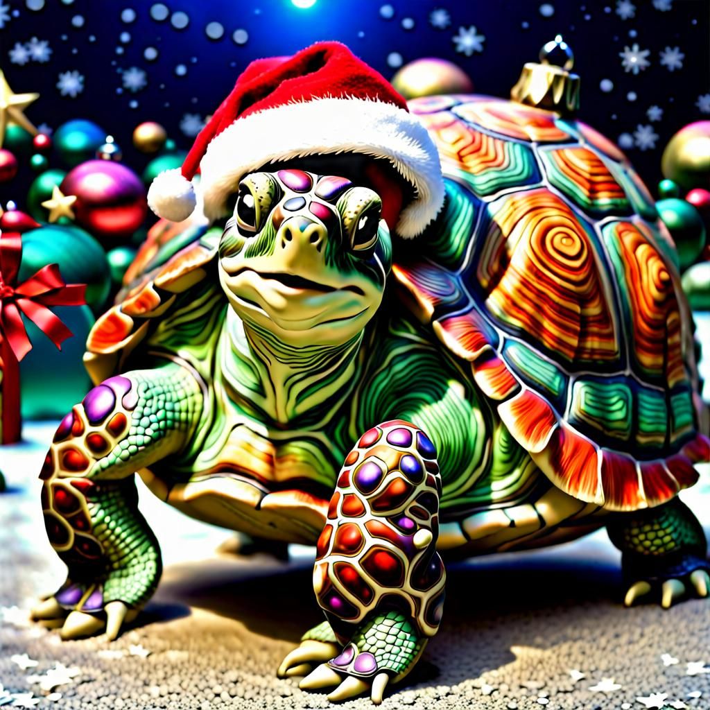 CHRISTMAS TURTLE  by @Margherita