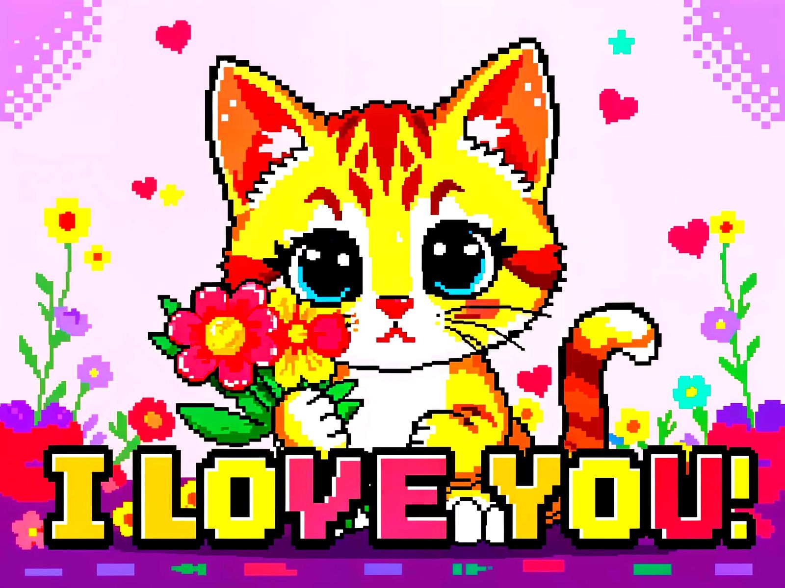 Pixel Art Challenge : I Love You