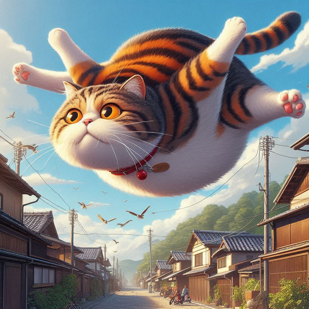 Chat qui vole, ridicule :D