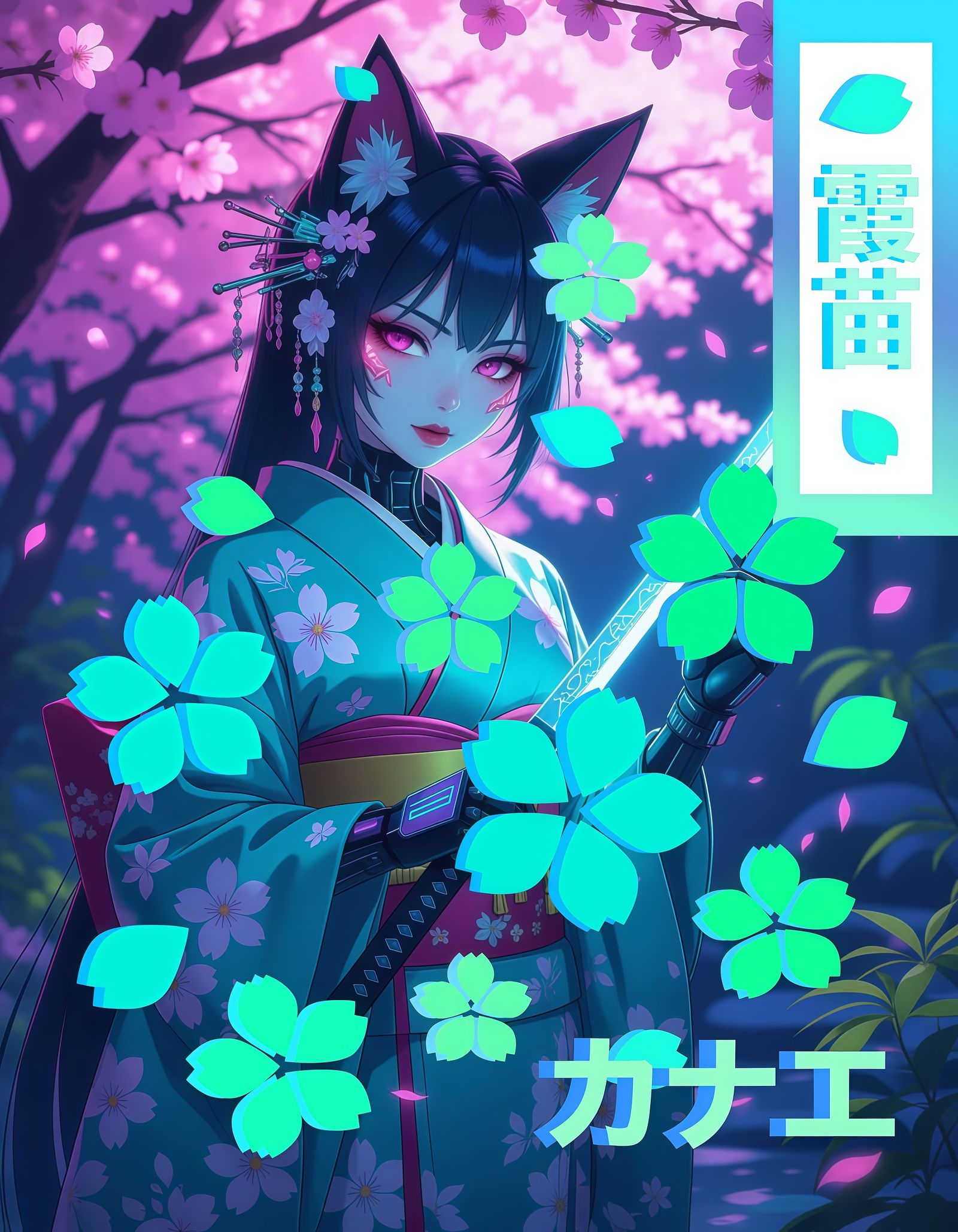 ☆ Tokyo Cyberpunk Kitsune 霞苗 ☆