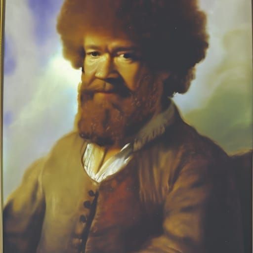 Bob Ross Chia Pet - AI Generated Artwork - NightCafe Creator