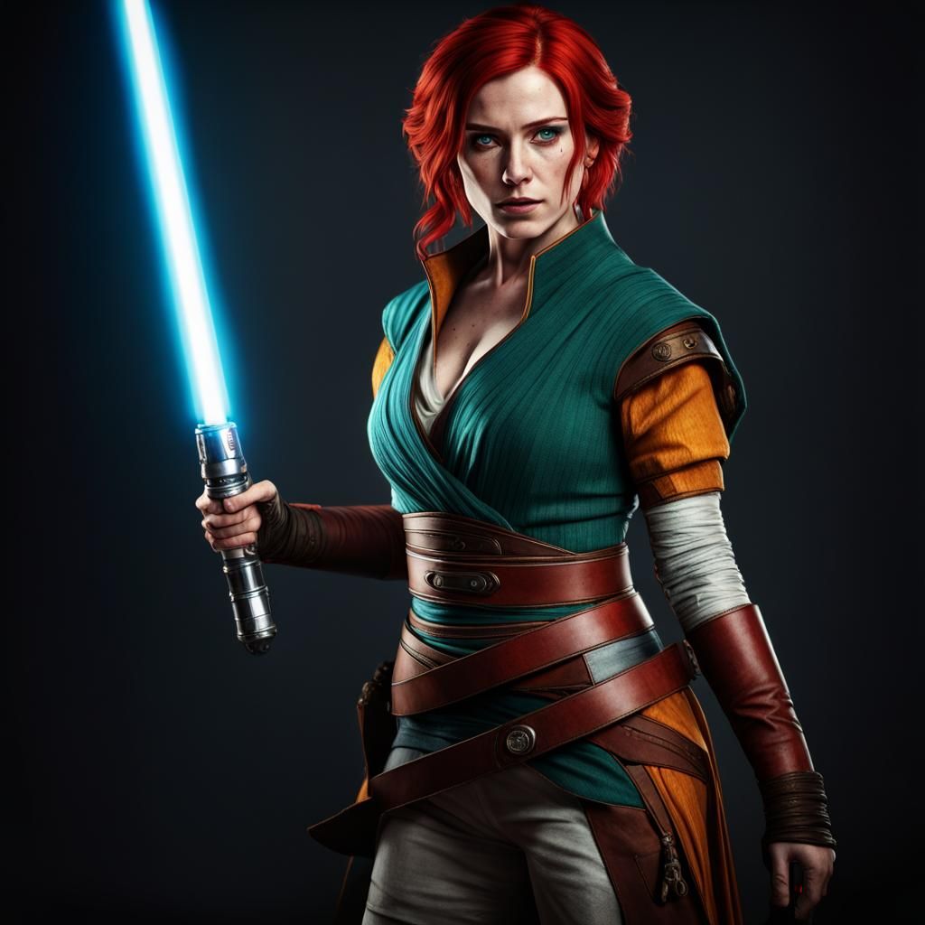 Jedi Knight Triss Merigold - AI Generated Artwork - NightCafe Creator