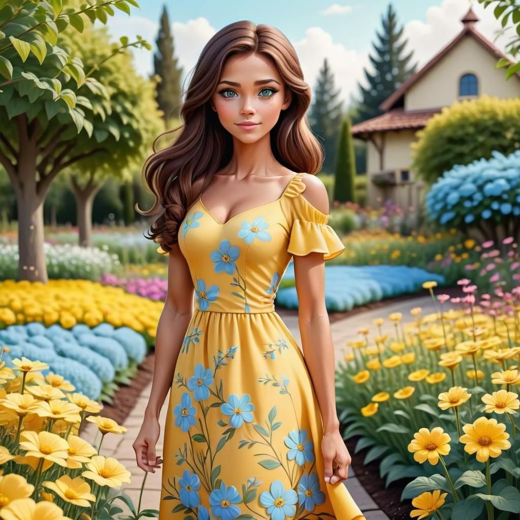 princess in a Garden