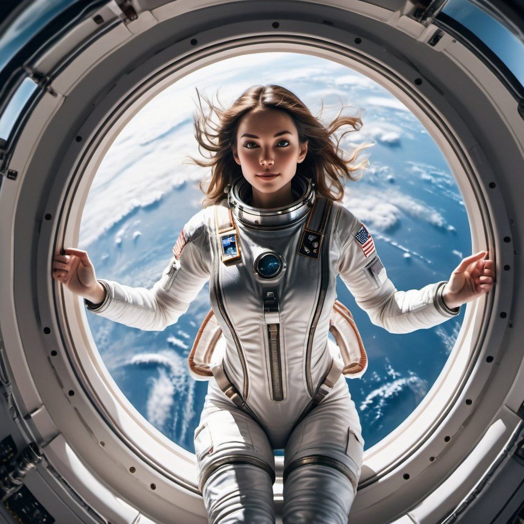 Girl in space