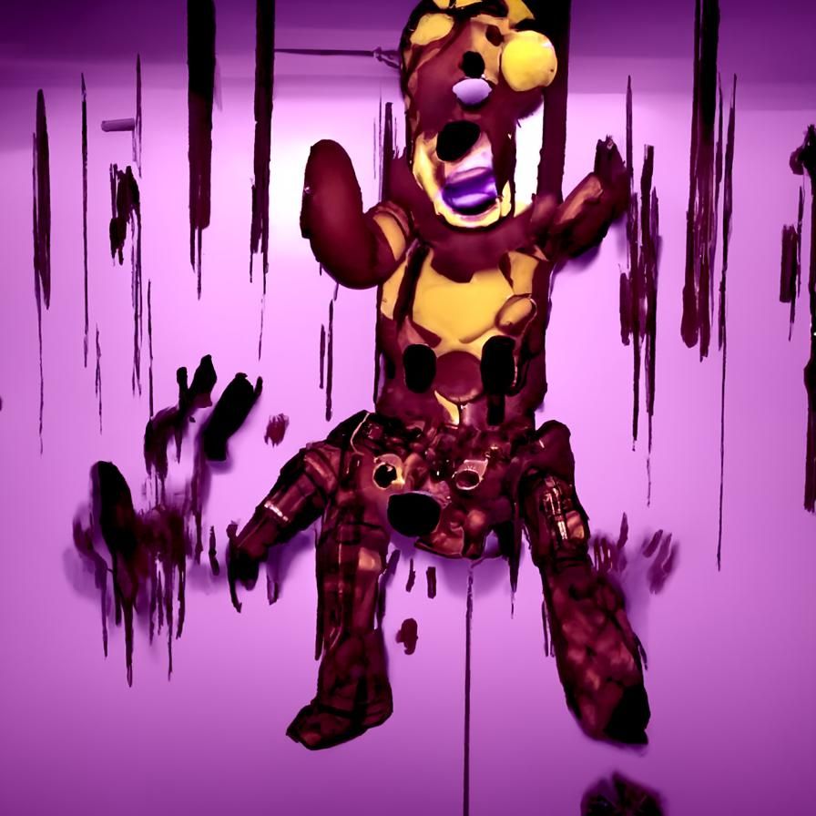 William Afton in the Springbonnie suit screaming in agony as...