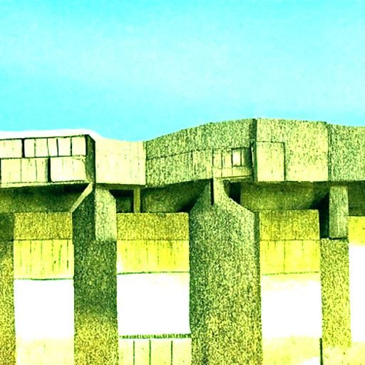 modernist brutalist city