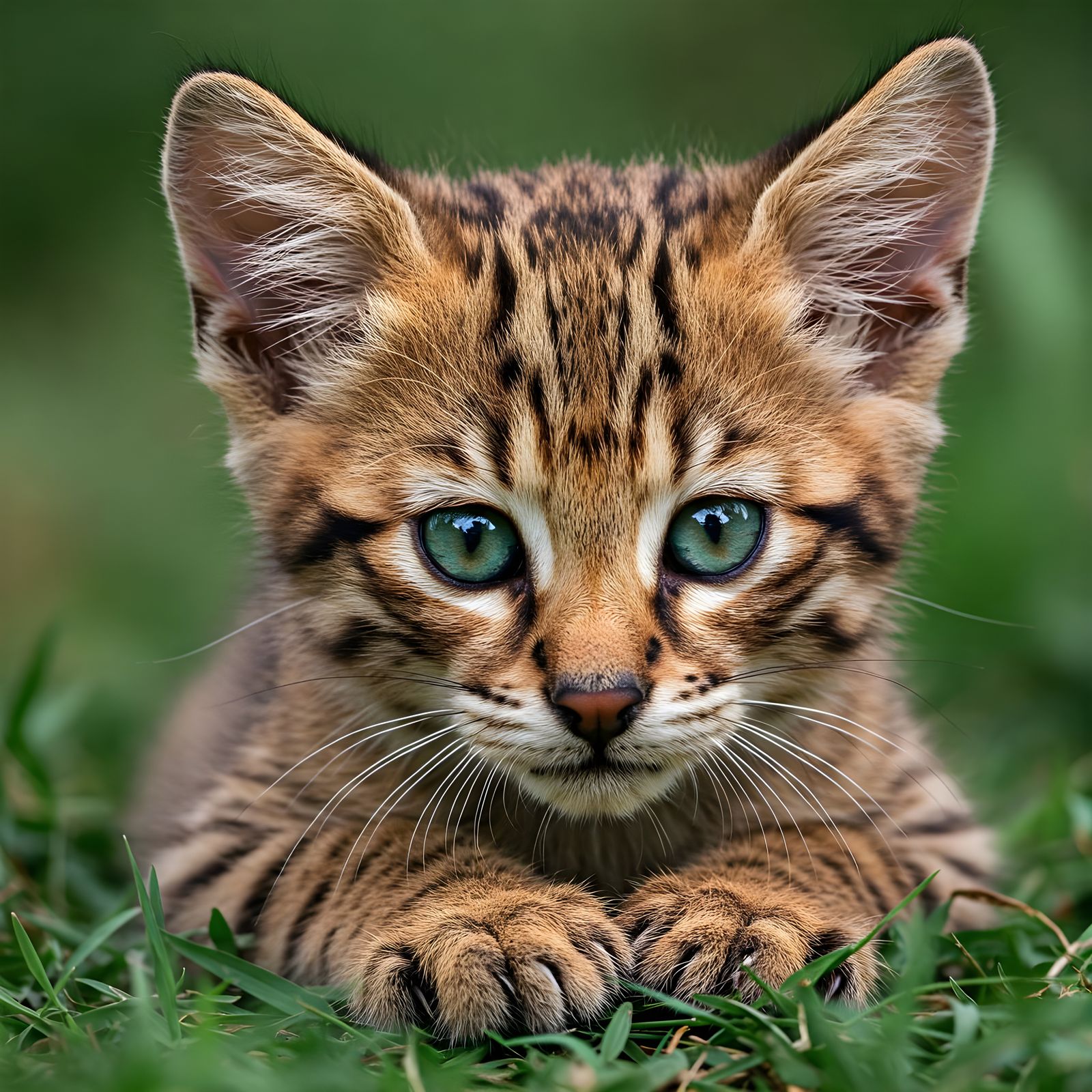 African Wild Cat Kitten (Felis lybica)