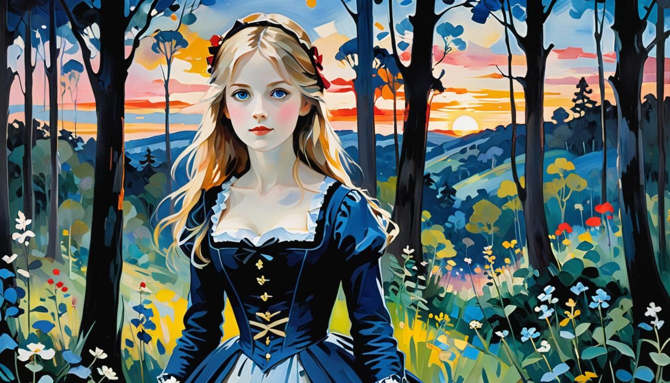 <silhouette:1.0>Impressionist painting by Berthe Morisot; of...