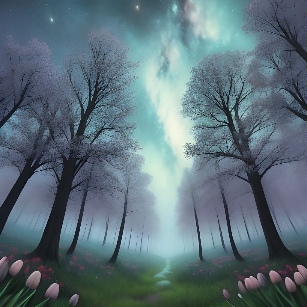 Cosmic Mushroom Forest in a Hazy Galaxy