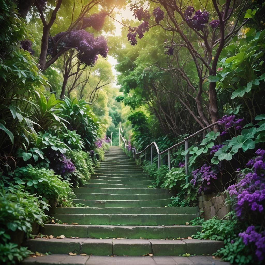 beautiful stairway to bright future Color palette: Gradient ...