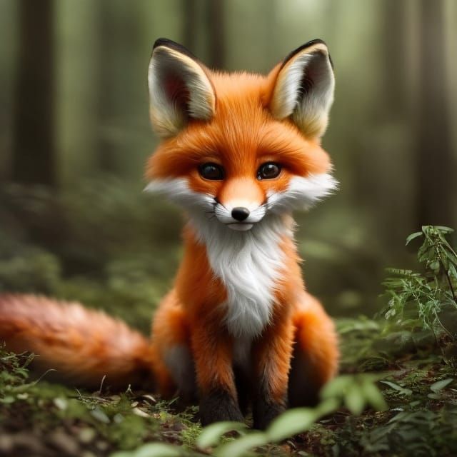 Adorable Fox Cutie - AI Generated Artwork - NightCafe Creator