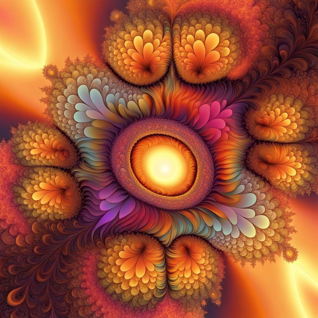 sunset fractal - AI Generated Artwork - NightCafe Creator