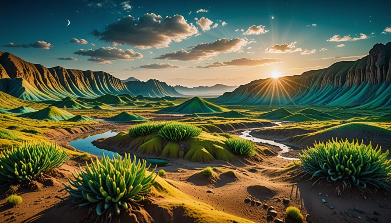 sunrise on a strange world