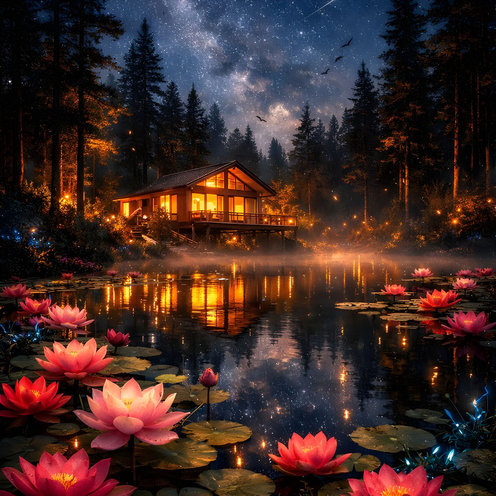 Fantasy lakeside getaway   by @Plats